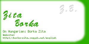 zita borka business card